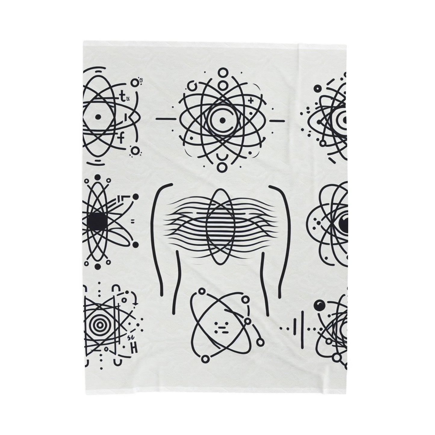 Atomic Sketches and Symbols- Plush Blanket