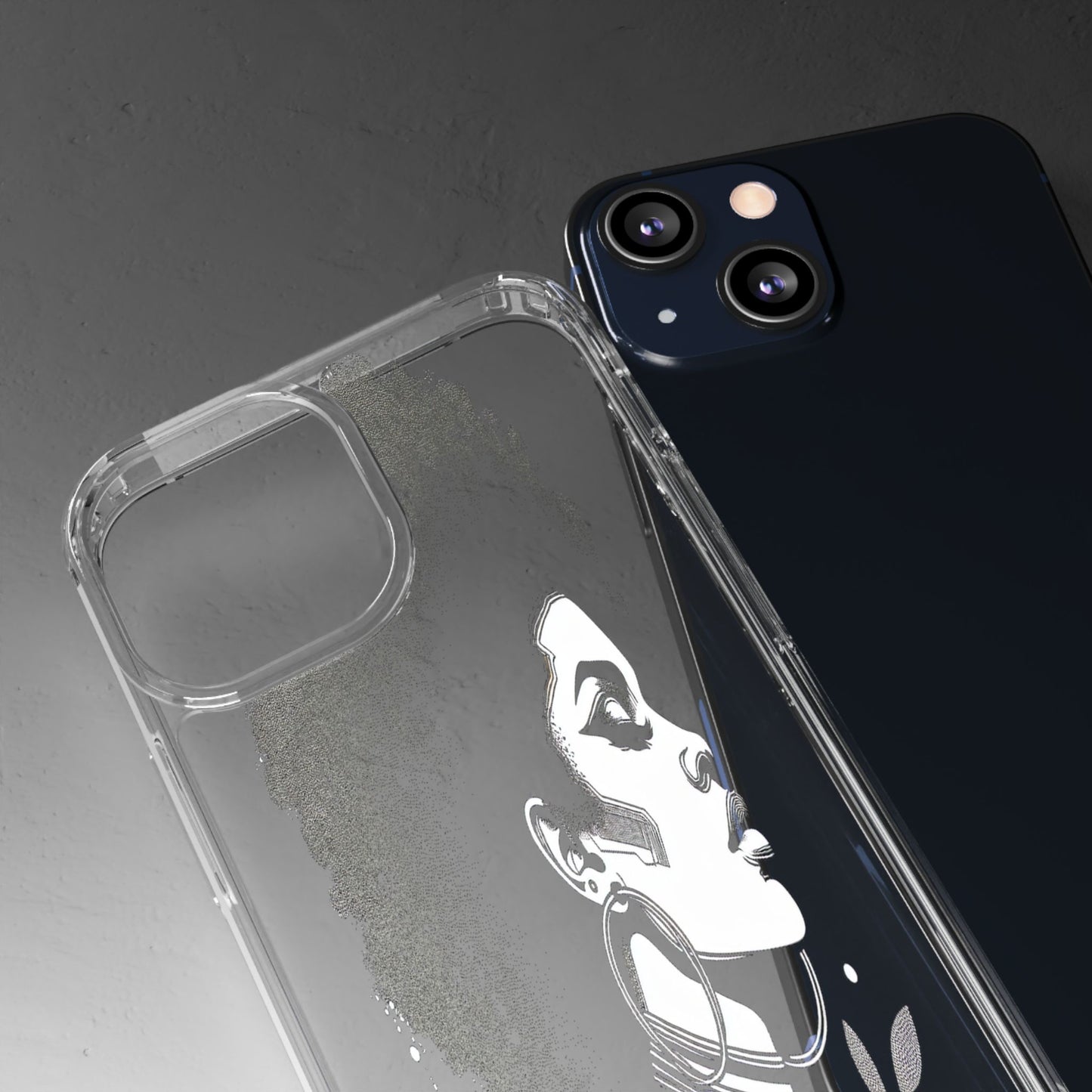 Transparent Afro Goddess Portrait Iphone Case Compatible With Iphone 16 15 14 - Clear Phone Cover