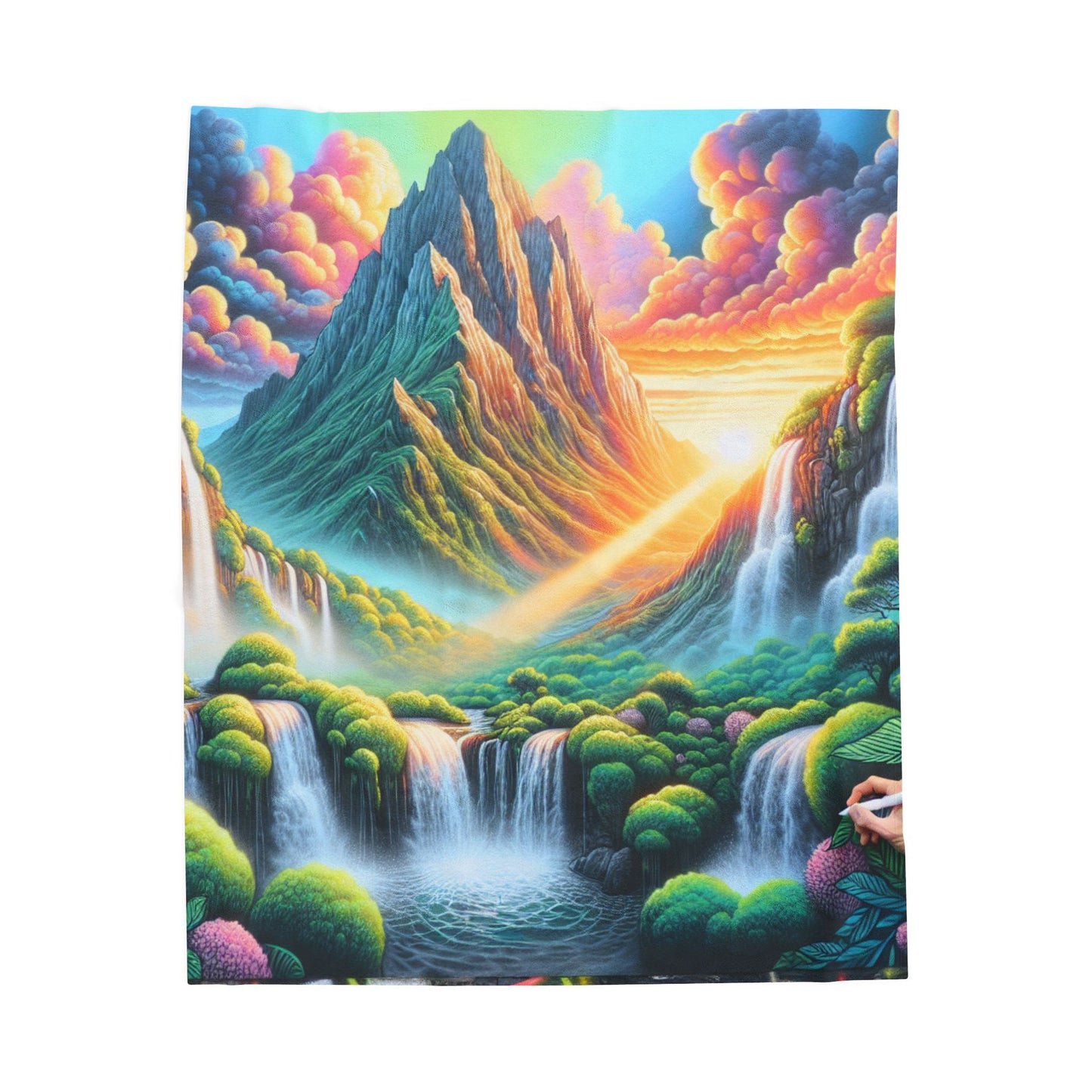 Cascading Wonders - Plush Blanket
