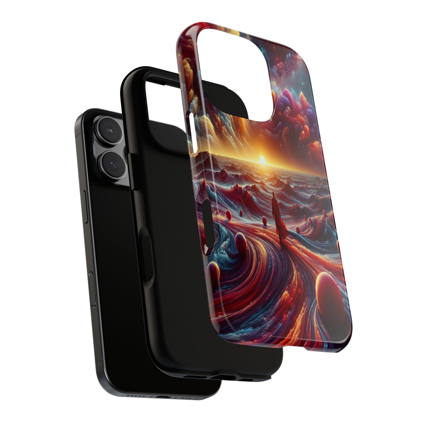 Journey Through Celestial Waves - Phone Case
