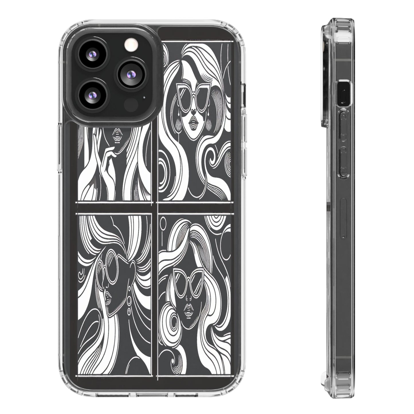 Transparent Chic Visionaries Iphone Case Compatible With Iphone 16 15 14 - Clear Phone Cover