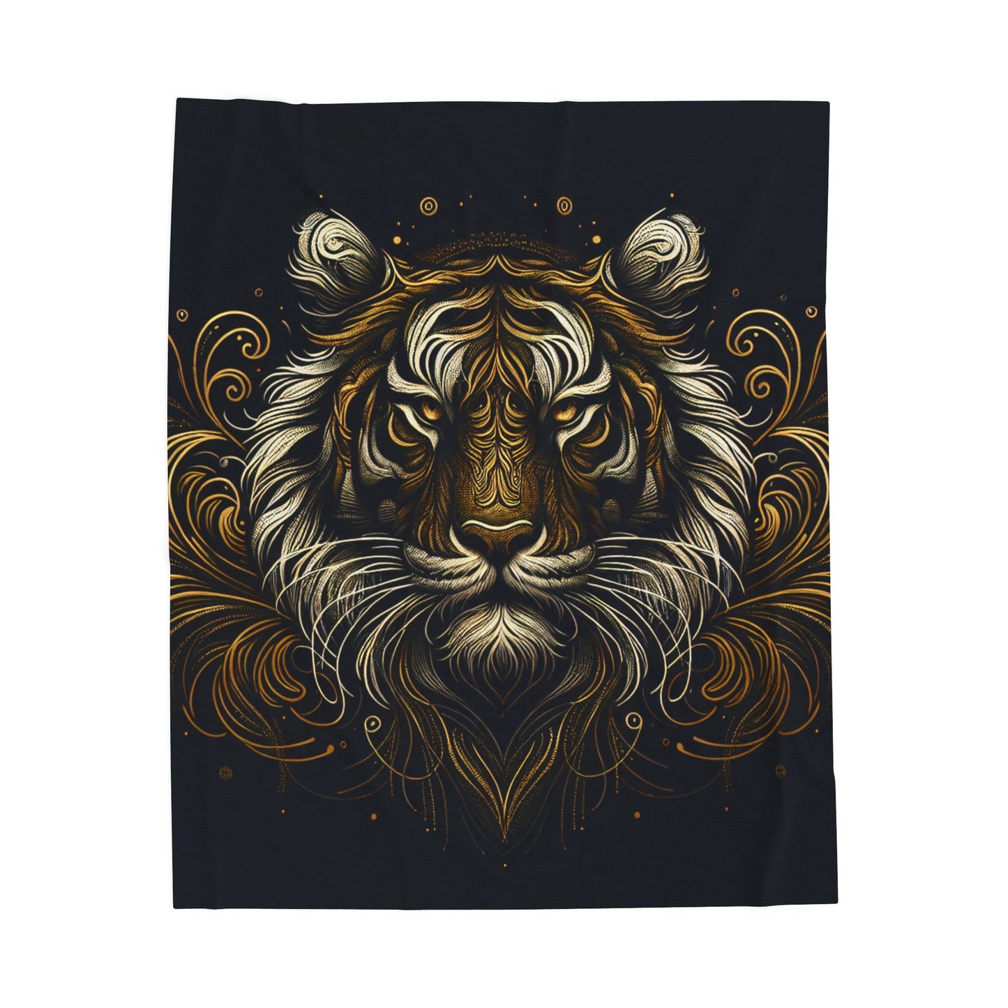 Majestic Feline Fantasy - Plush Blanket