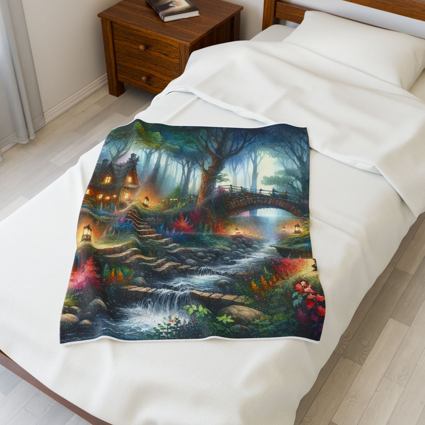 Hidden Enclave in the Woods - Plush Blanket