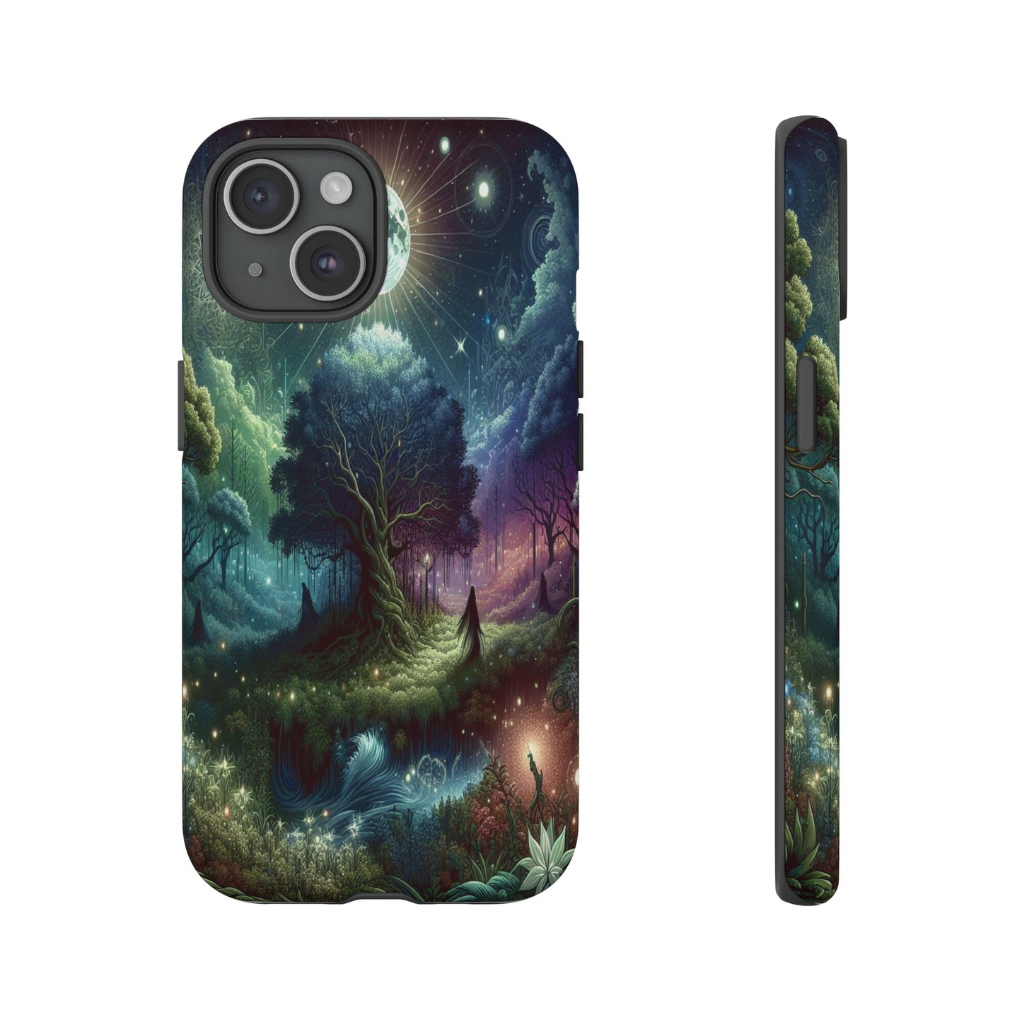 Luminous Forest Nightscape - Phone Case