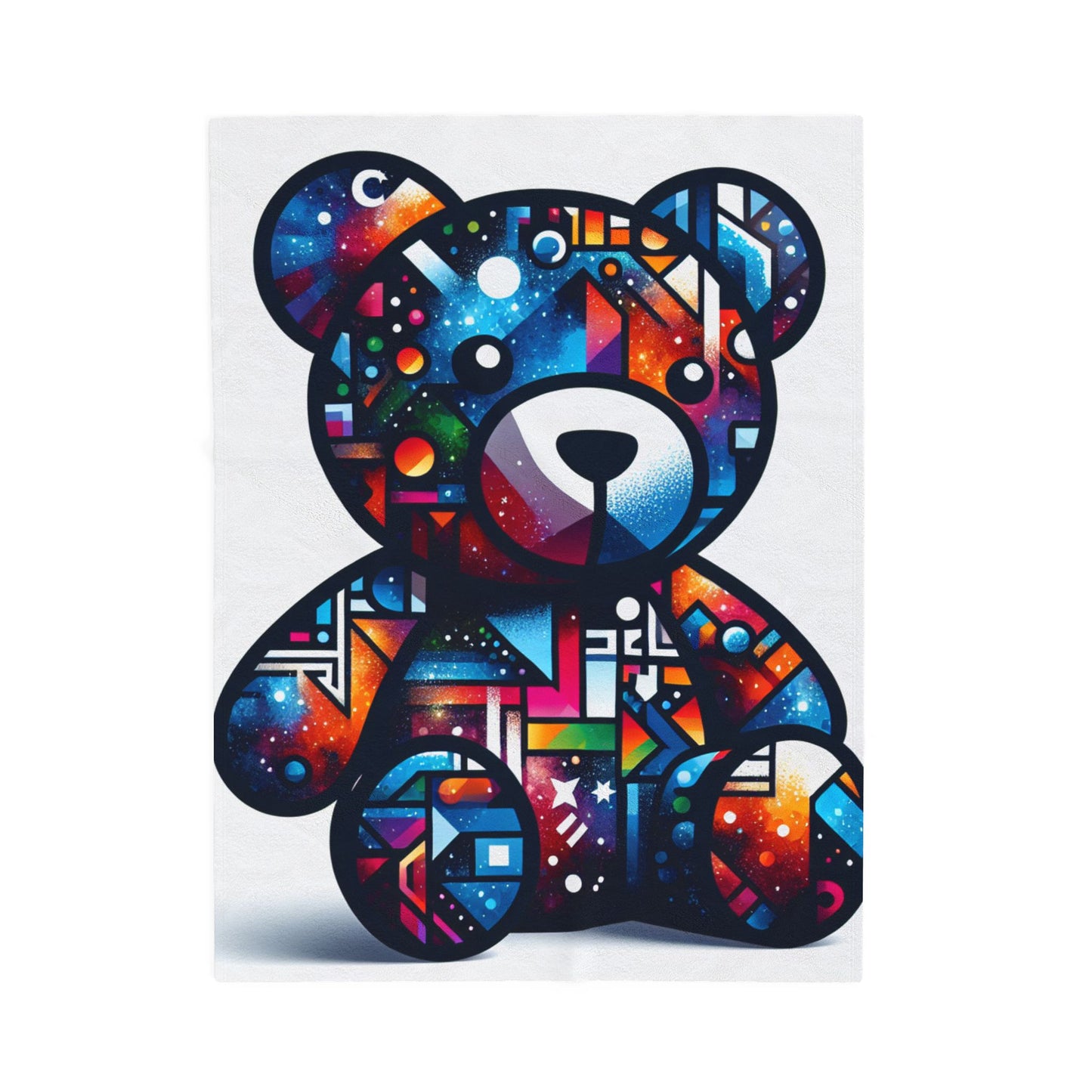 Geometric Teddy Patterns - Plush Blanket