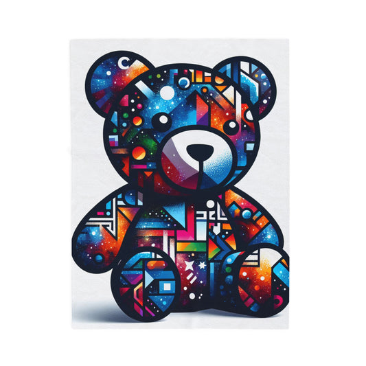 Geometric Teddy Patterns - Plush Blanket