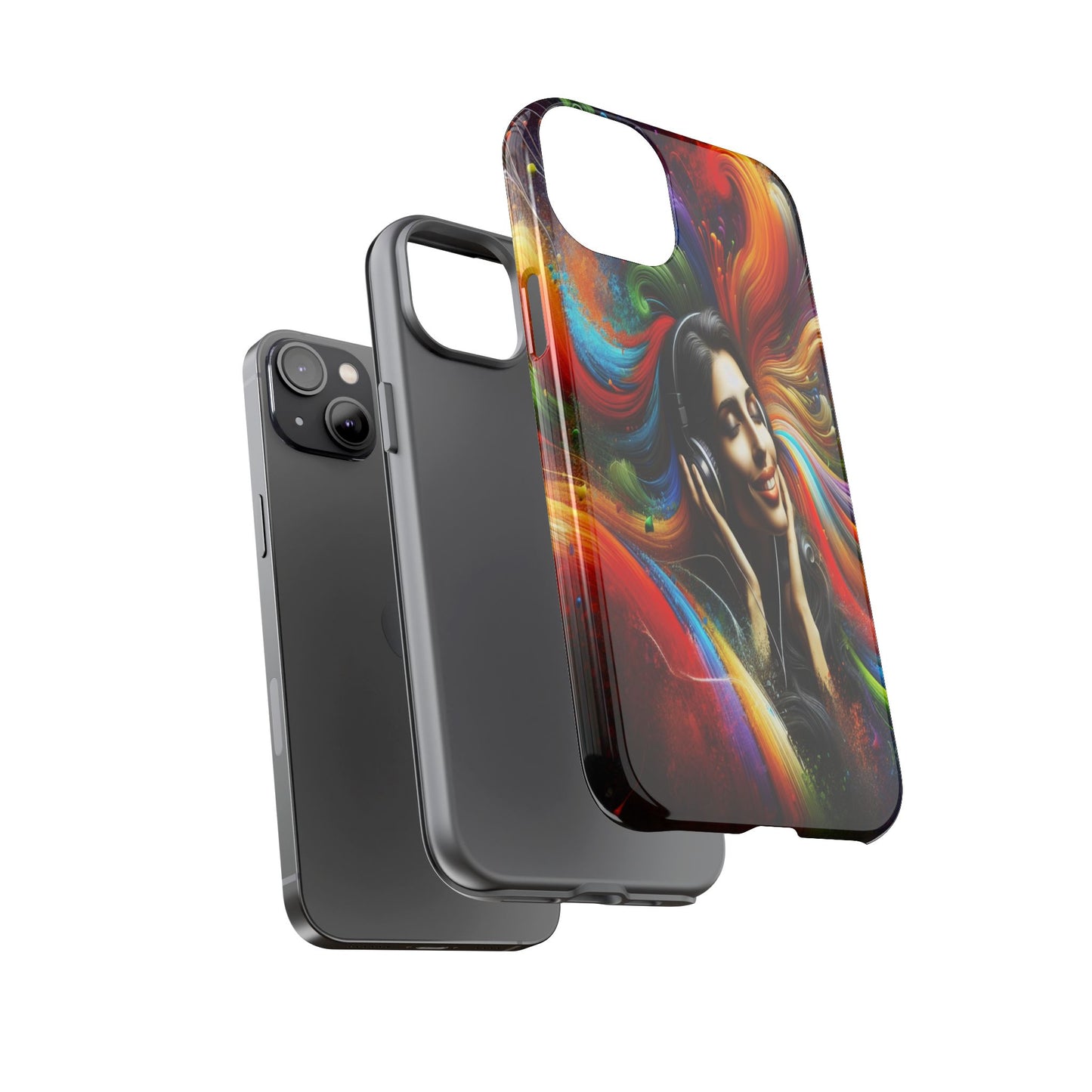 Protective Harmony in Color and Sound Iphone Case Compatible With Iphone 16 15 14 - Phone Cover