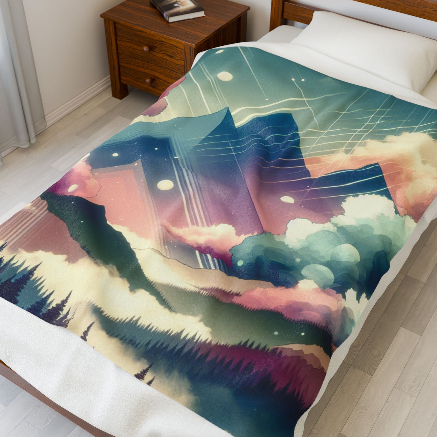 Breathtaking Mountain View - Plush Blanket