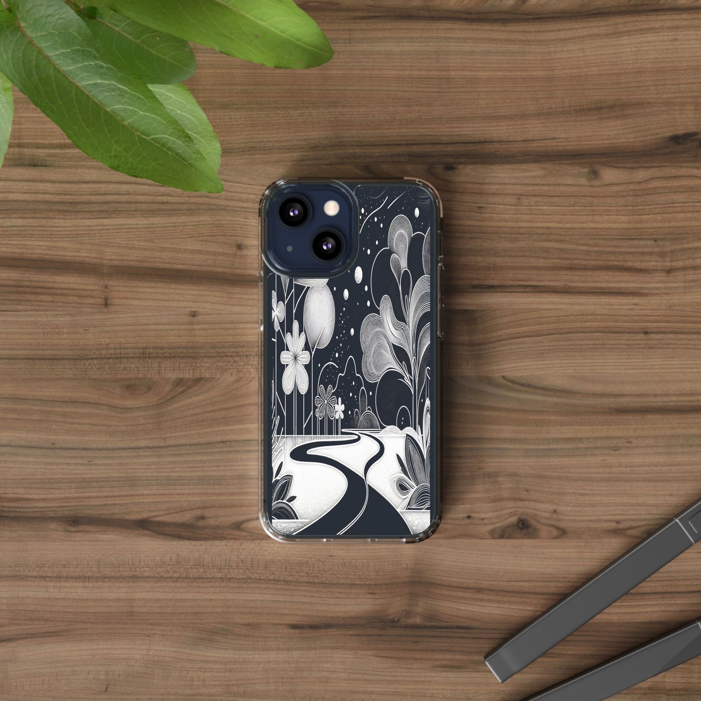 Transparent Pathway to Imagination Iphone Case Compatible With Iphone 16 15 14 - Clear Phone Cover