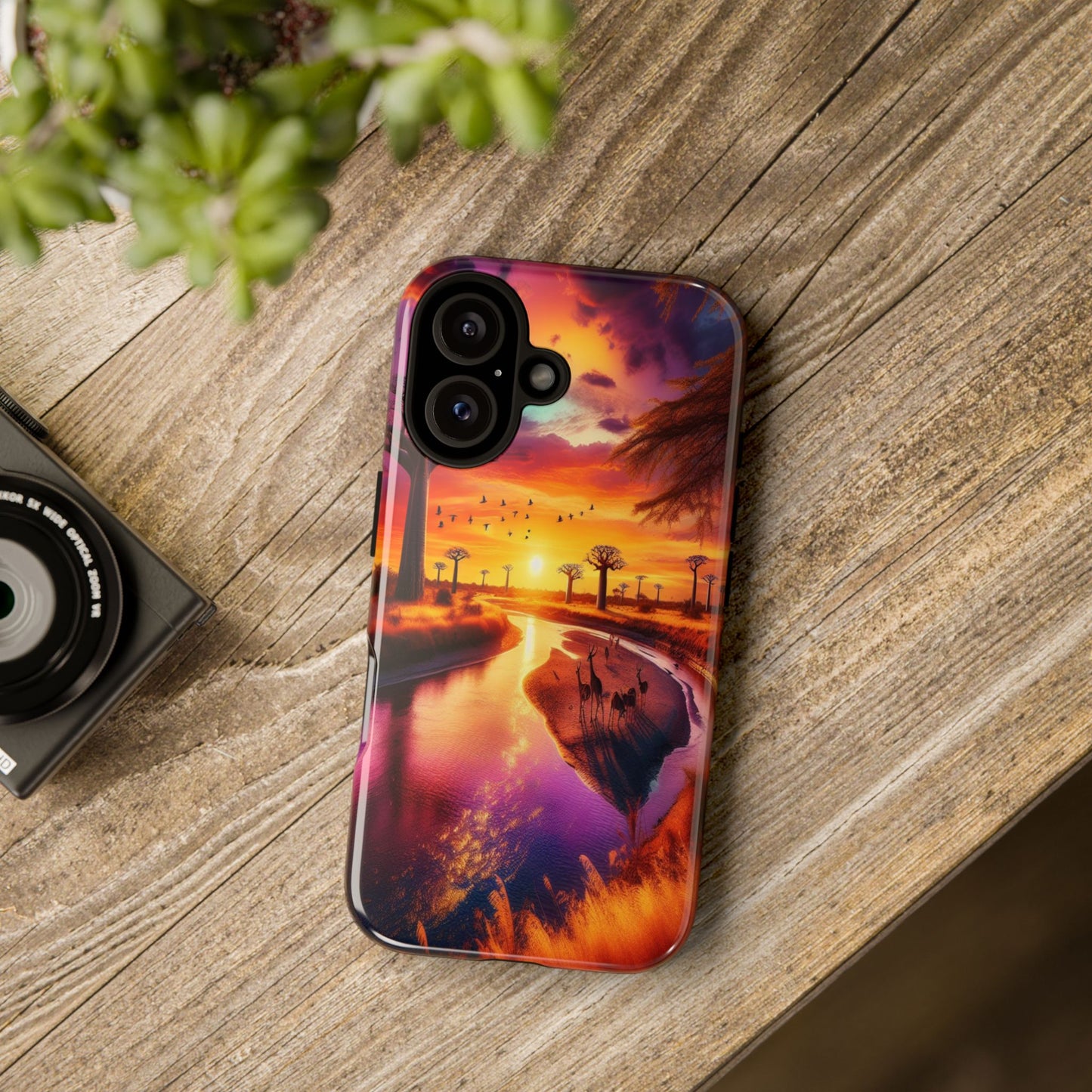 Journey Through Radiant Savannah - Phone Case