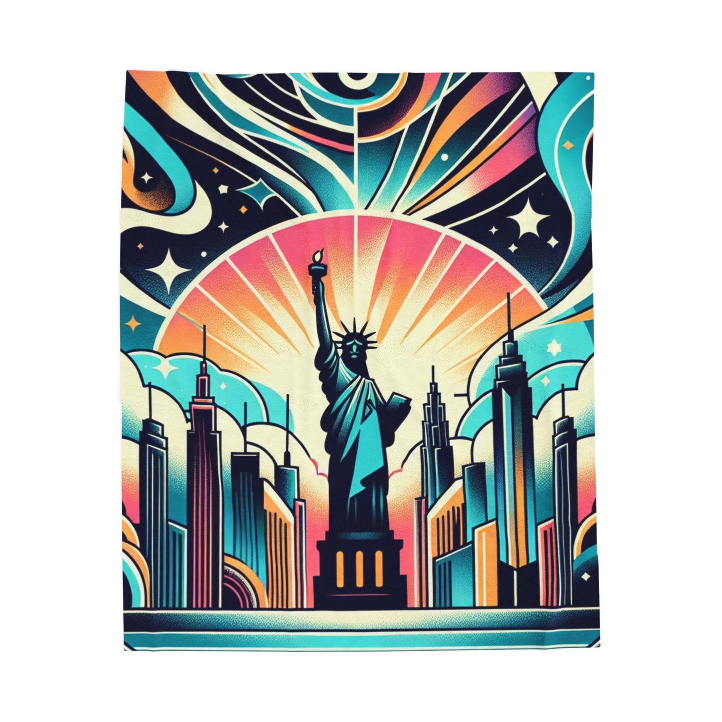 Liberty Amidst the Stars- Plush Blanket