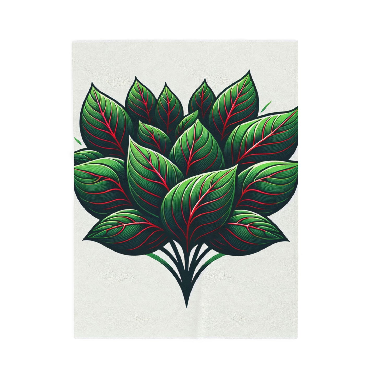 Verdant Leaves Ensemble - Plush Blanket