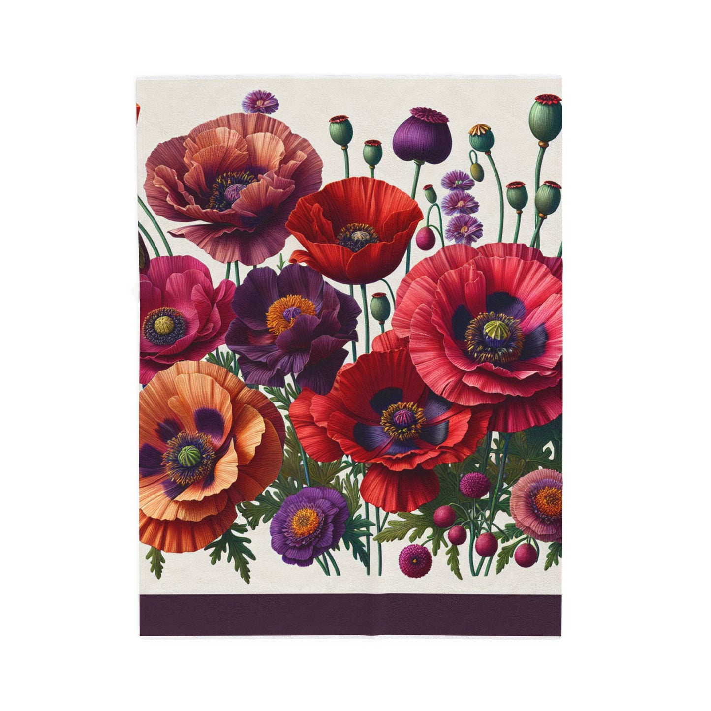 Opulent Poppies Display- Plush Blanket