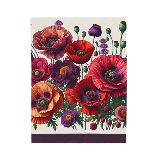 Opulent Poppies Display- Plush Blanket