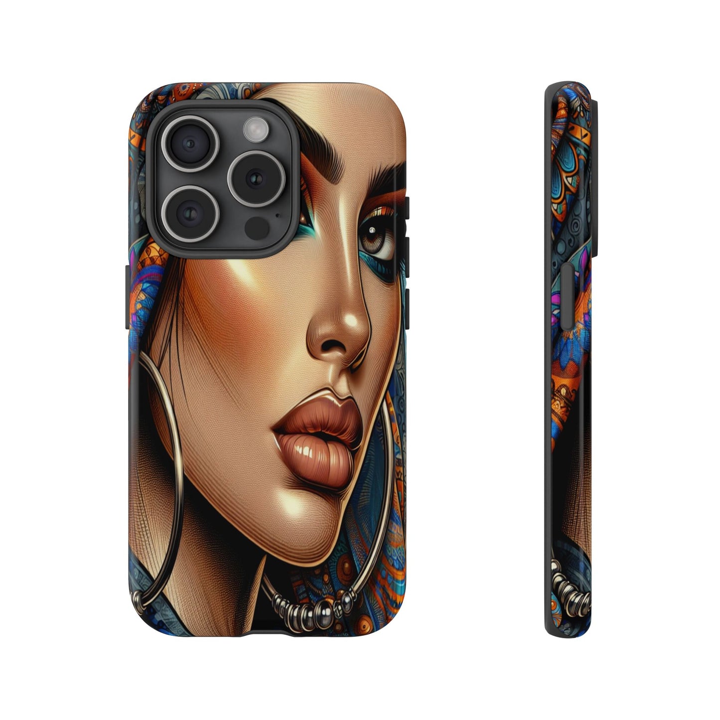 Protective Mystical Portrait in Patterns Iphone Case Compatible With Iphone 16 15 14 - Phone Cover