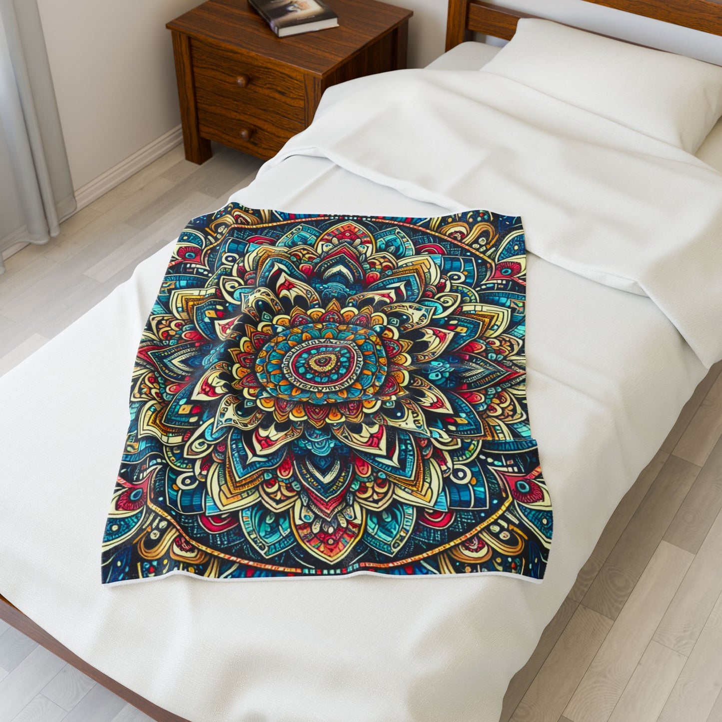 Mandala Kaleidoscope Design - Plush Blanket