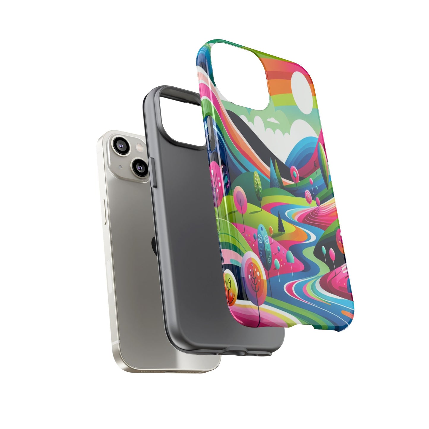 Colorful Landscape Journey - Phone Case