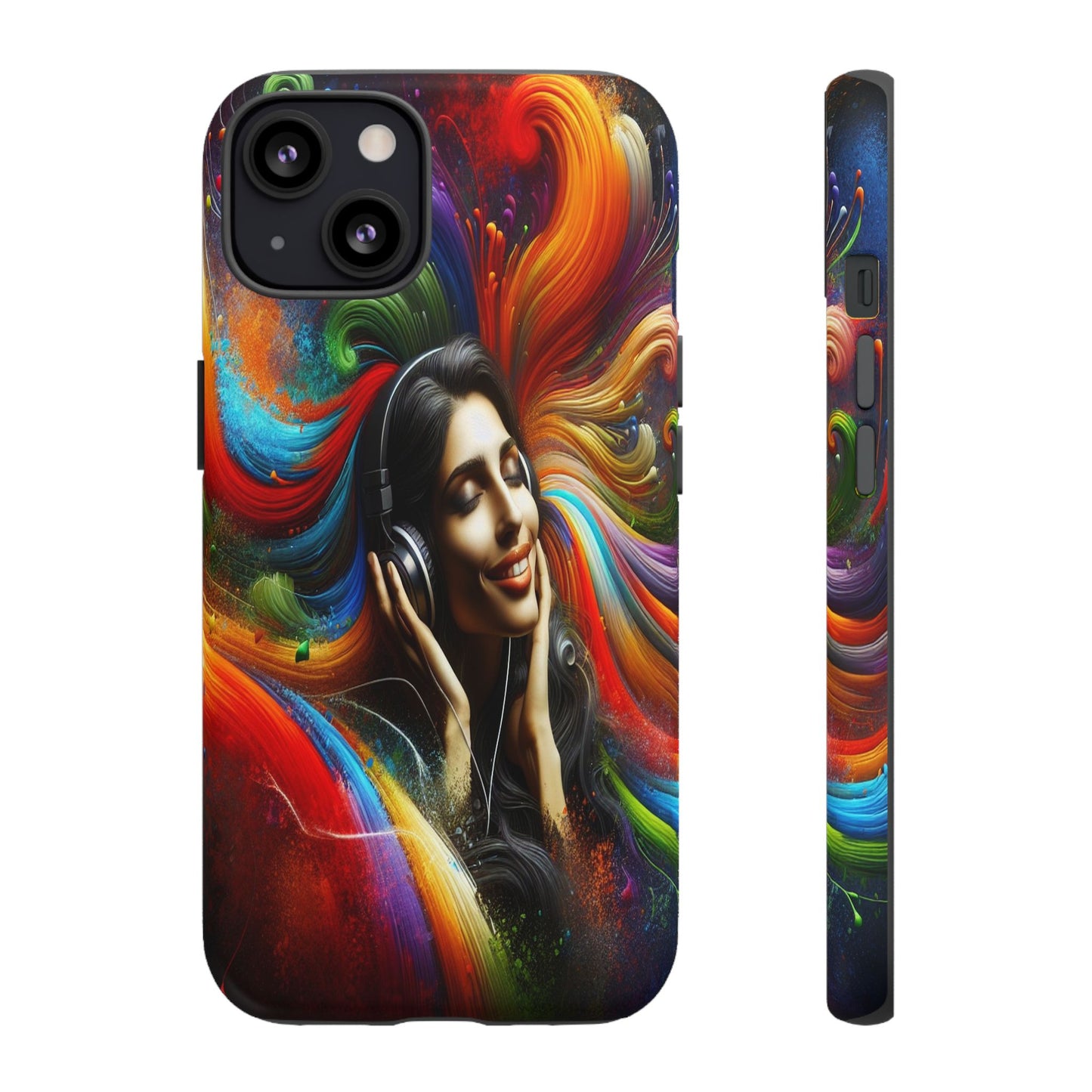 Protective Harmony in Color and Sound Iphone Case Compatible With Iphone 16 15 14 - Phone Cover