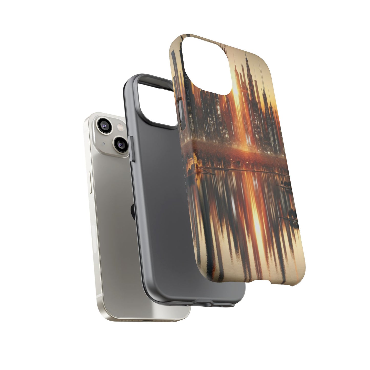 Protective Radiant Cityscape at Dusk  Iphone Case Compatible With Iphone 16 15 14 - Phone Cover