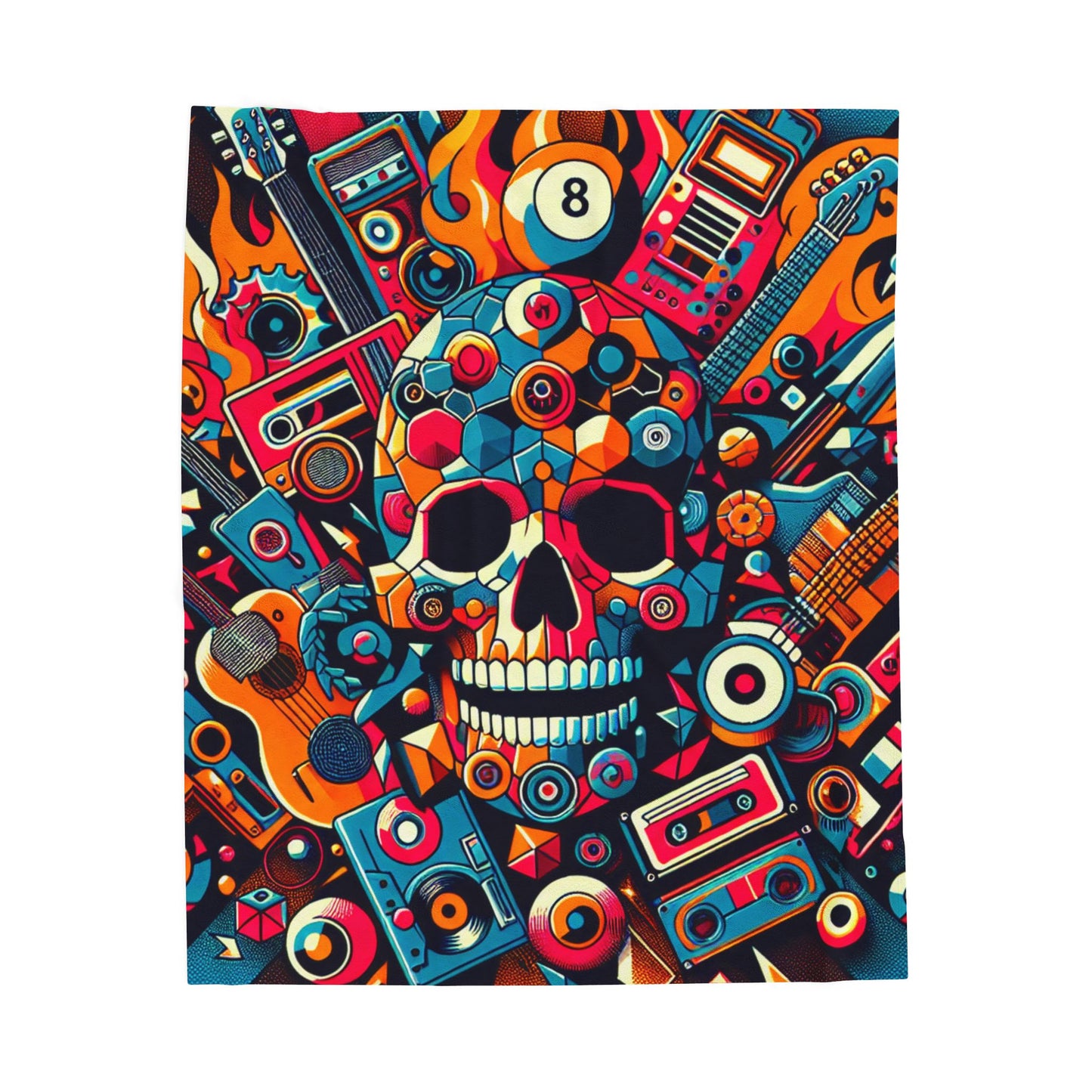 Melodic Fusion Fiesta - Plush Blanket