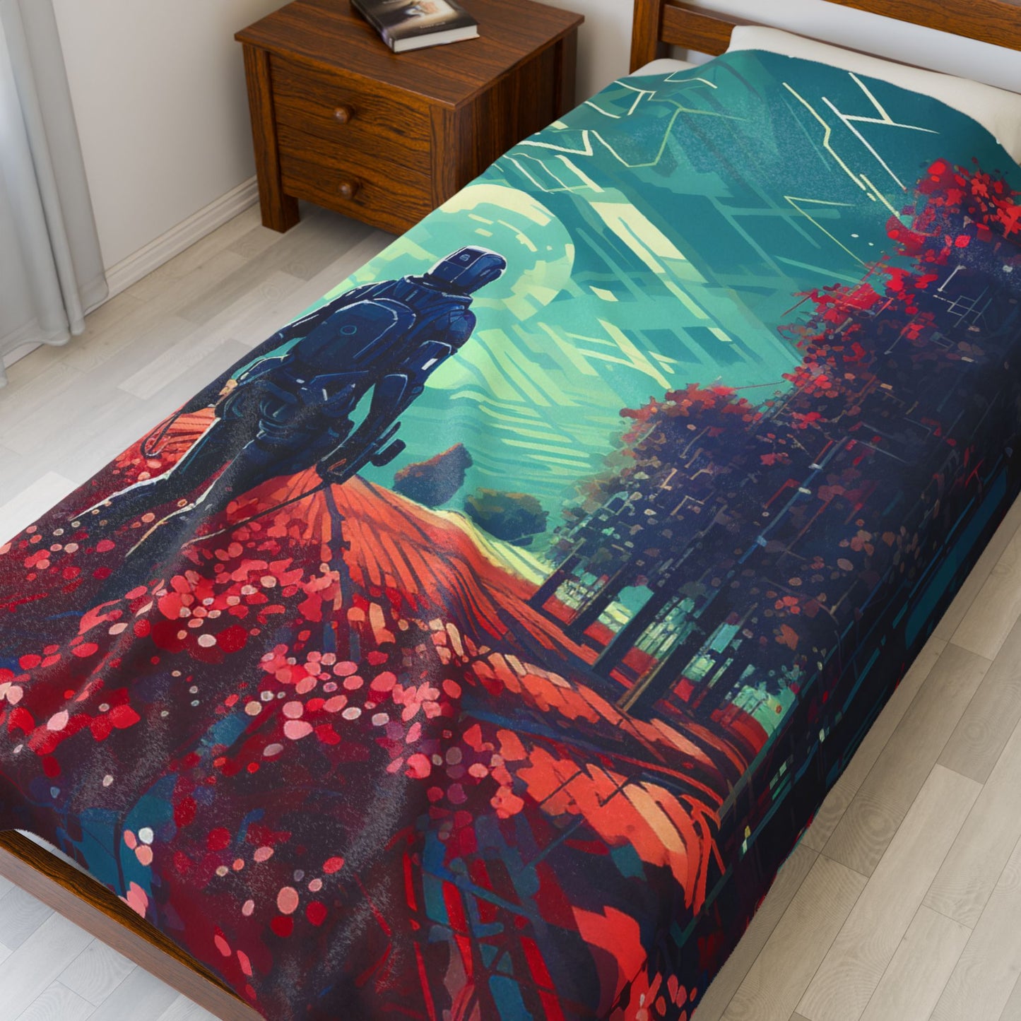 Exploring the Technicolor Wilderness- Plush Blanket