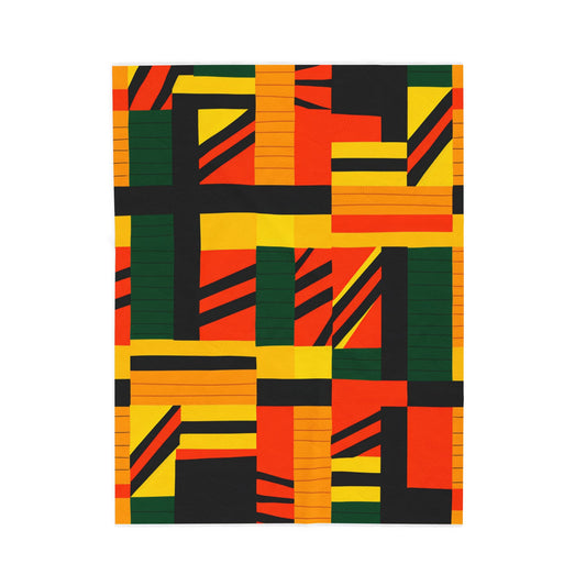 Geometric Rhapsody in Rhythm - Plush Blanket