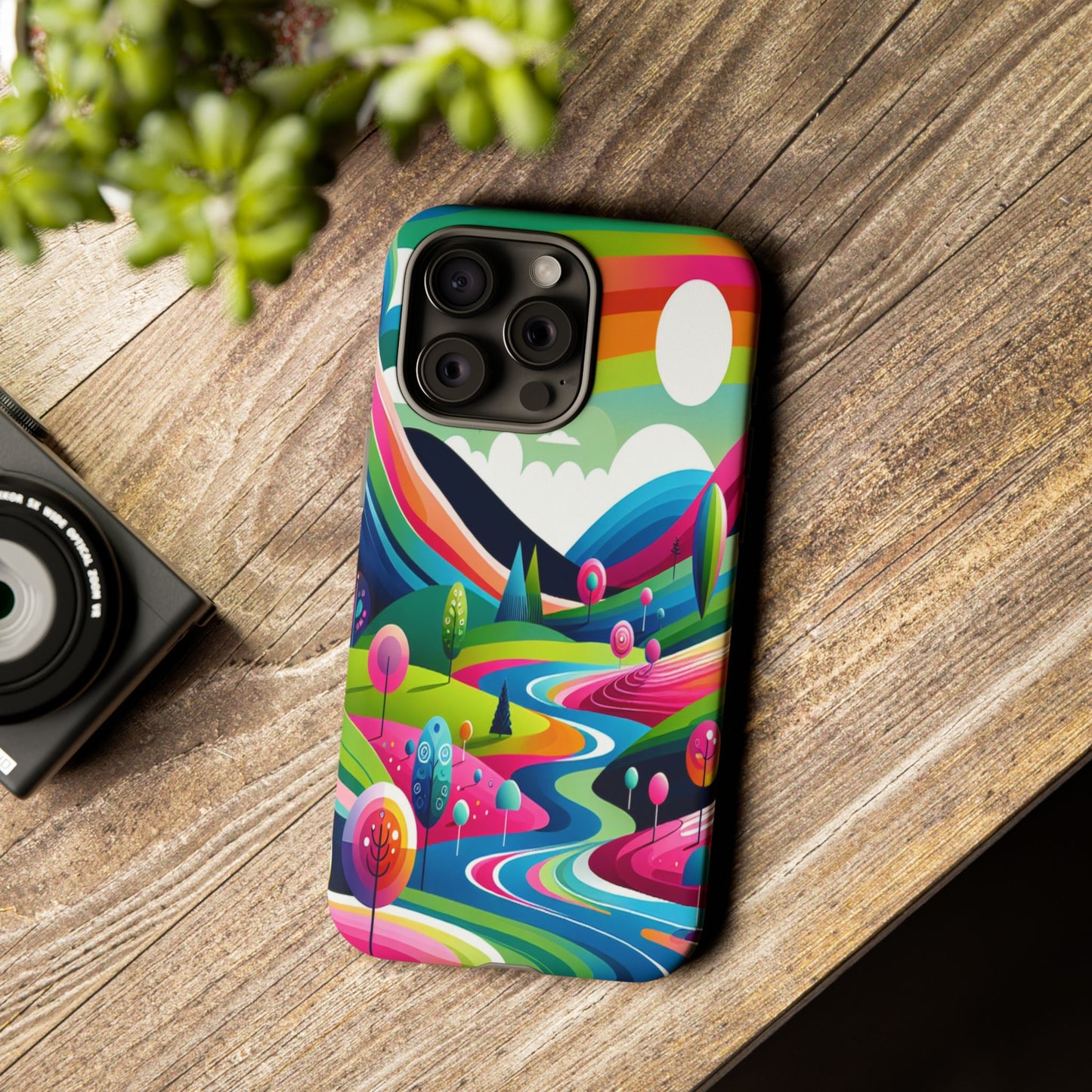 Colorful Landscape Journey - Phone Case