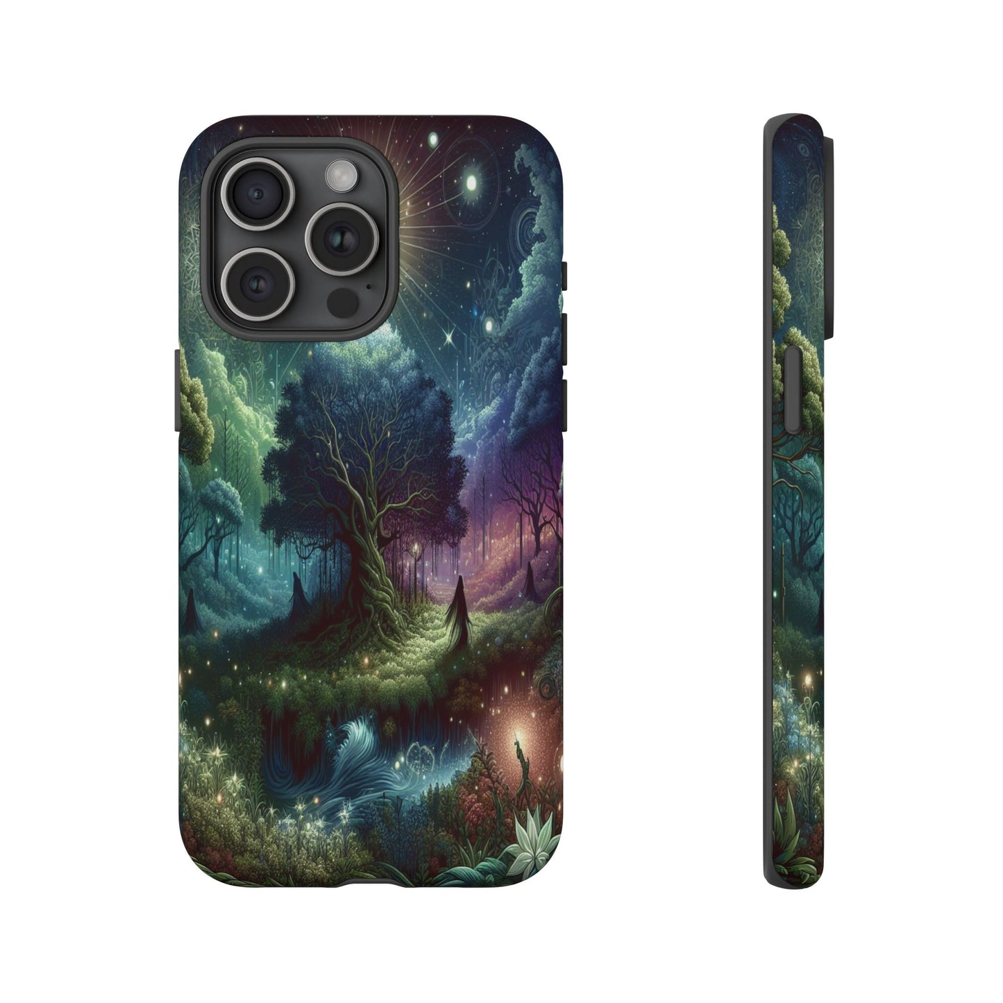 Luminous Forest Nightscape - Phone Case