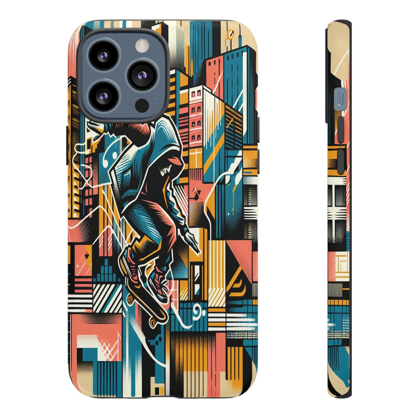 Skater in the Cityscape - Phone Case
