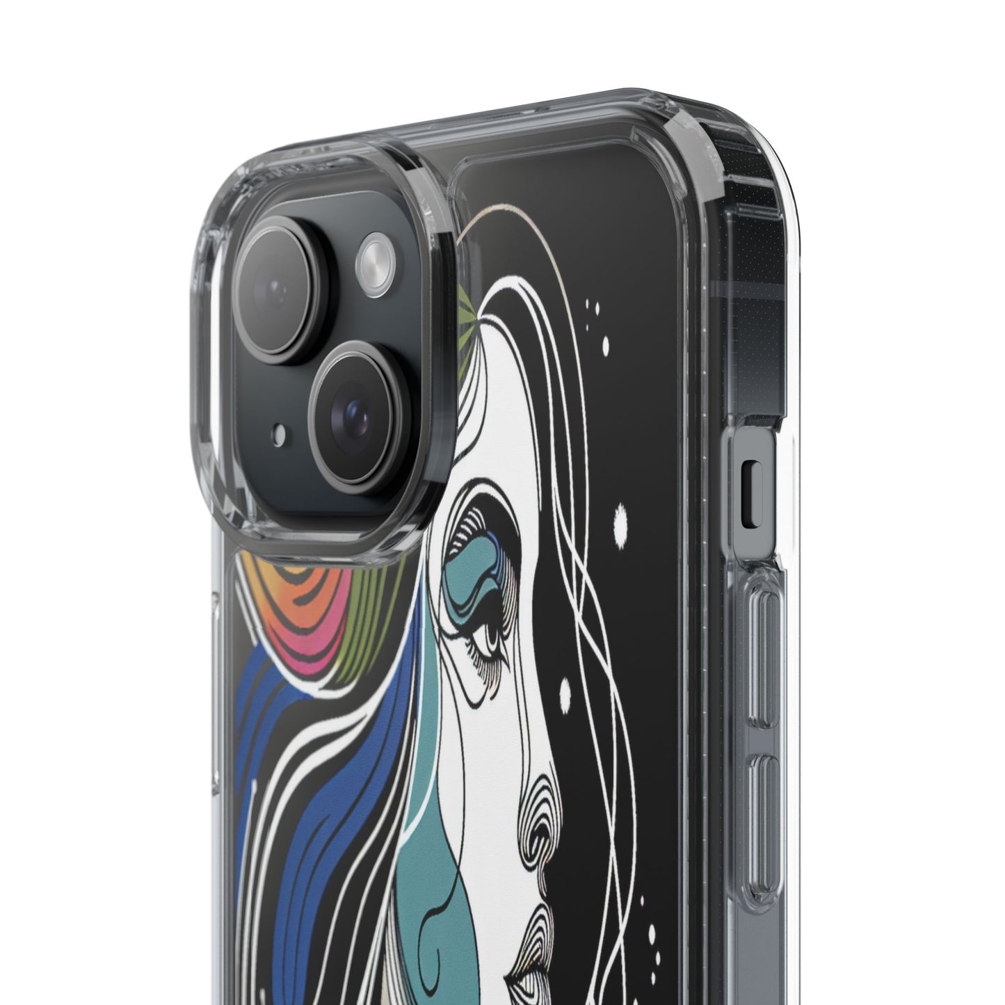 Transparent Portrait of Imagination Iphone Case Compatible With Iphone 16 15 14 - Clear Phone Cover