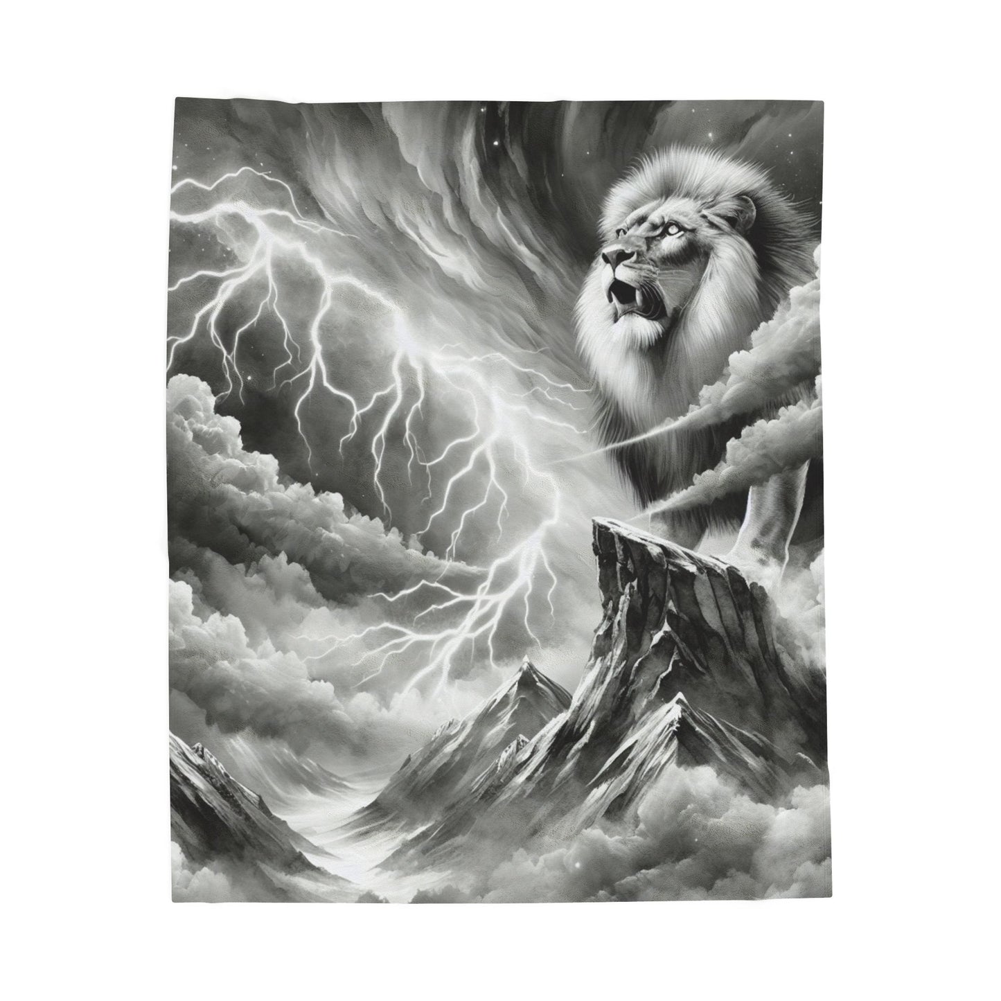 Majestic Roar of the Storm - Plush Blanket