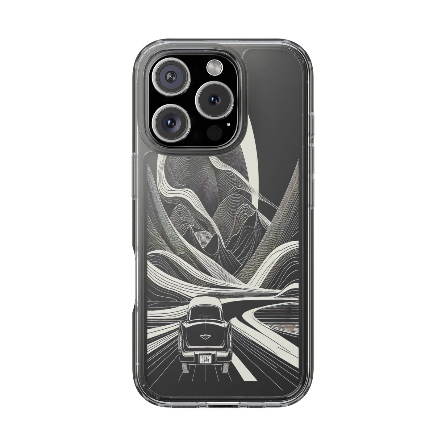 Journey Through the Curves - Clear Phone Case