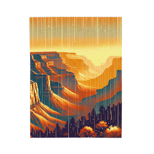 Canyon Hues at Dawn- Plush Blanket