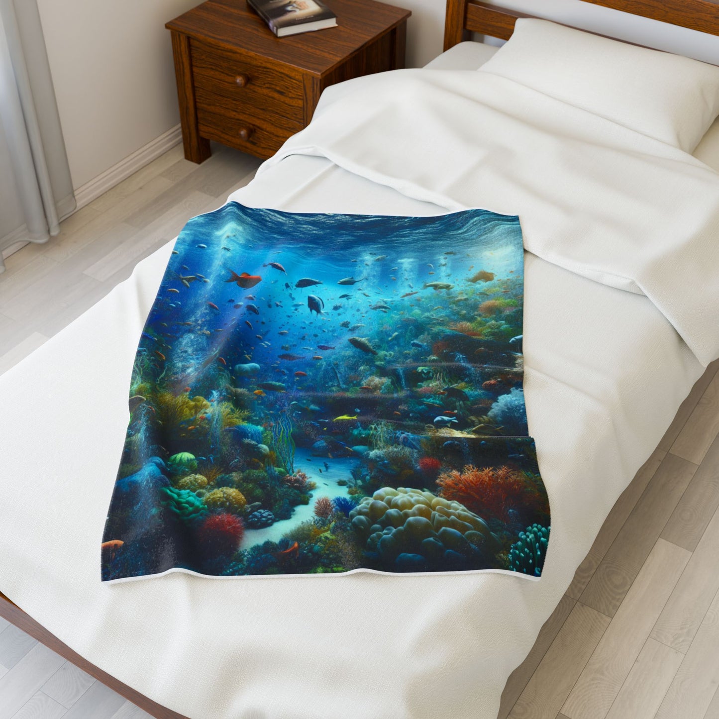 Undersea Marine Tapestry- Plush Blanket