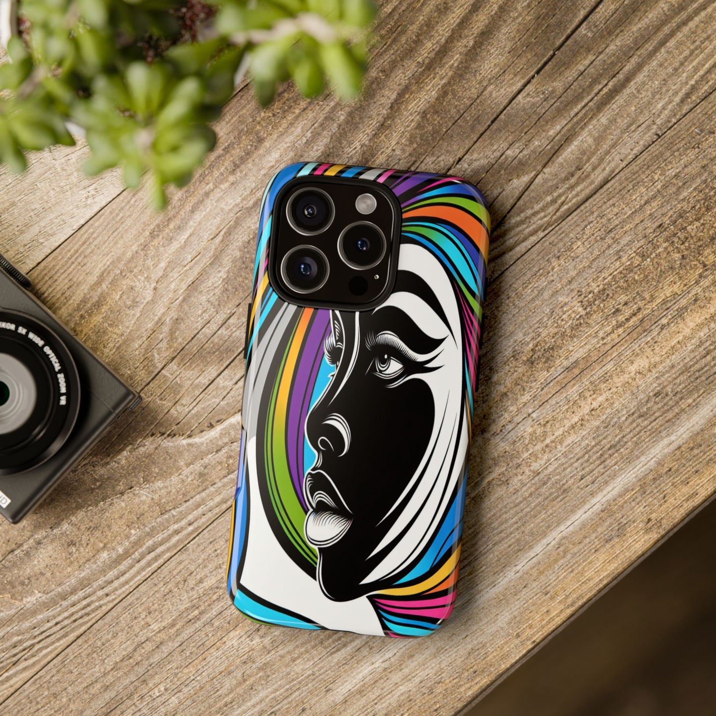 Colorful Portrait Fusion - Phone Case