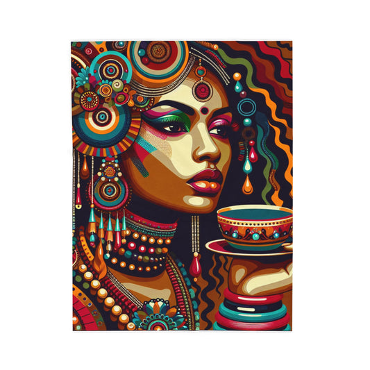 Exquisite Fusion of Culture and Expression - Plush Blanket