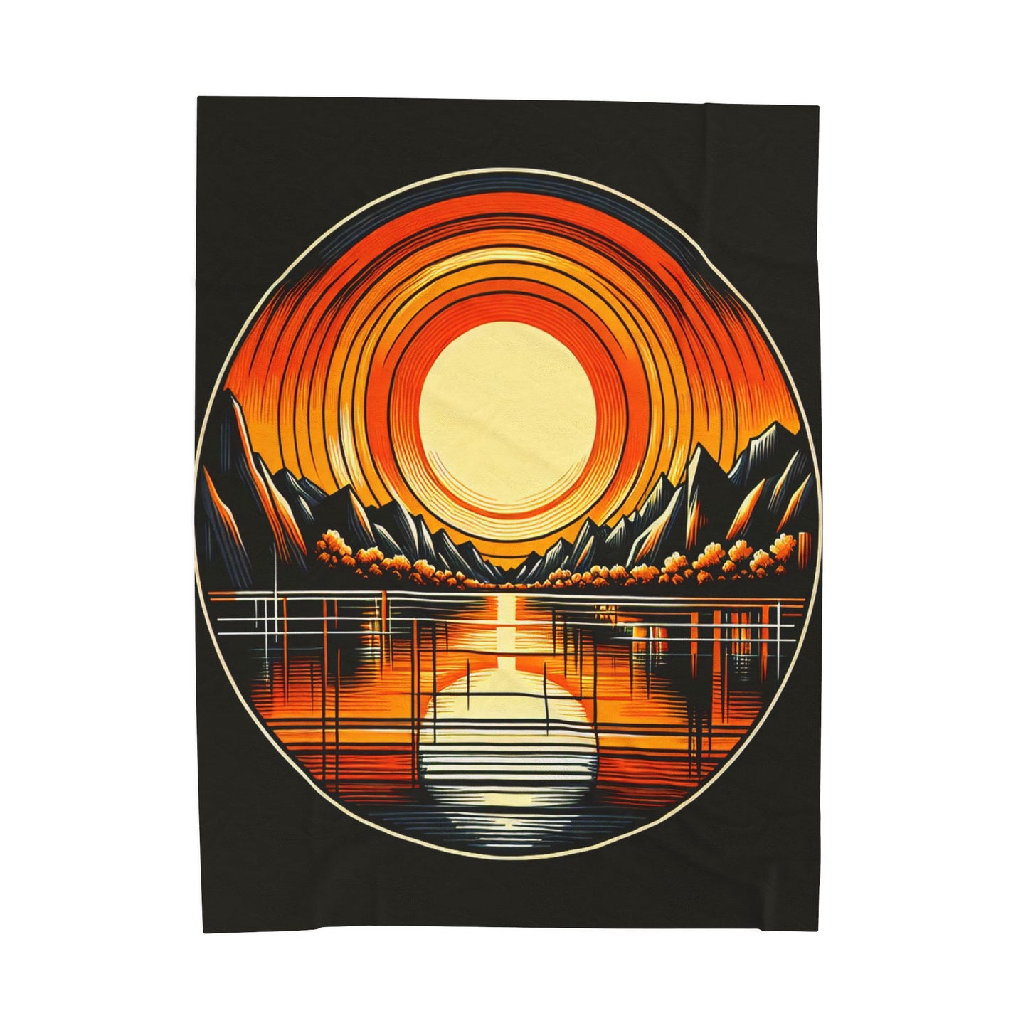 Rippling Radiance at Dusk- Plush Blanket