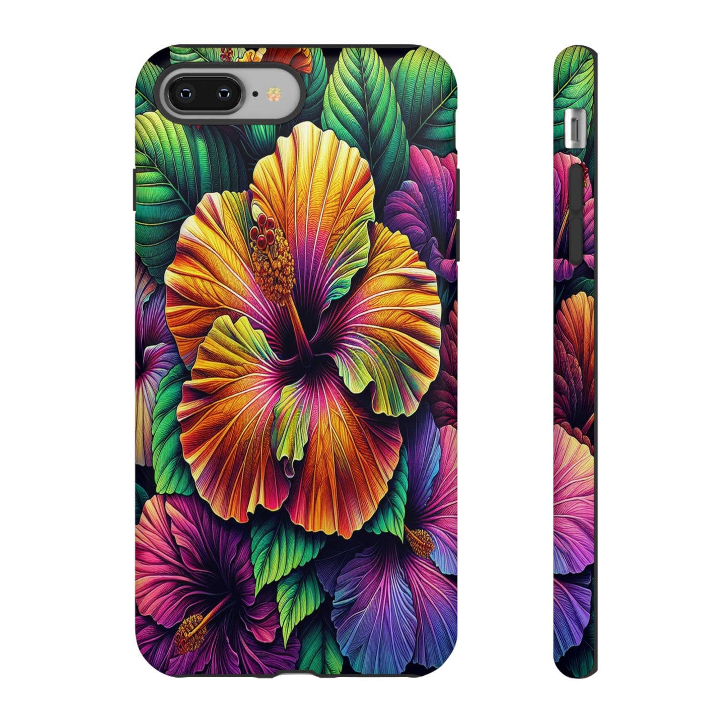 Custom ProtectiveColorful Hibiscus RadianceIphone Case Compatible With Iphone 16 15 14 - Phone Cover