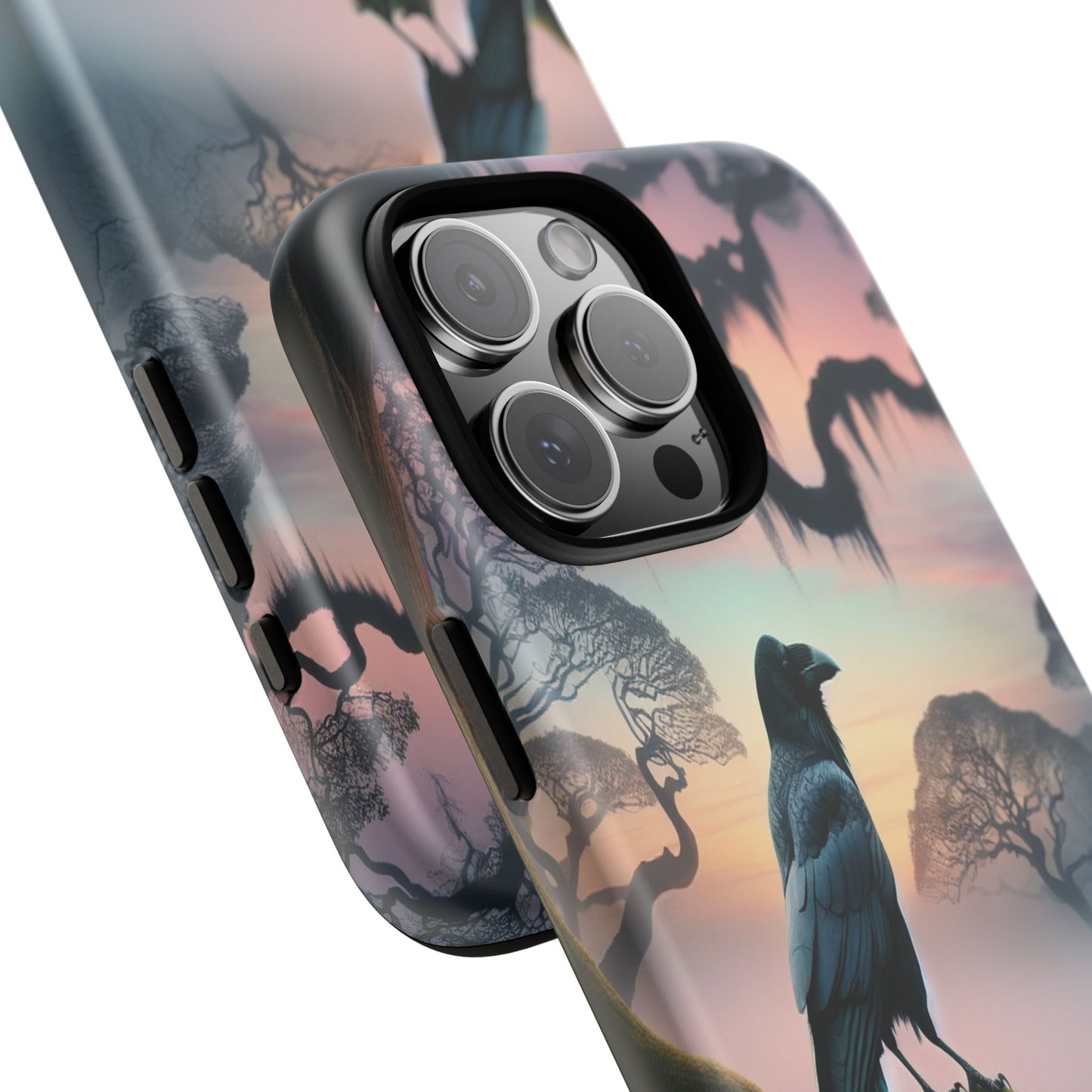 Raven in the Misty Forest - Phone Case