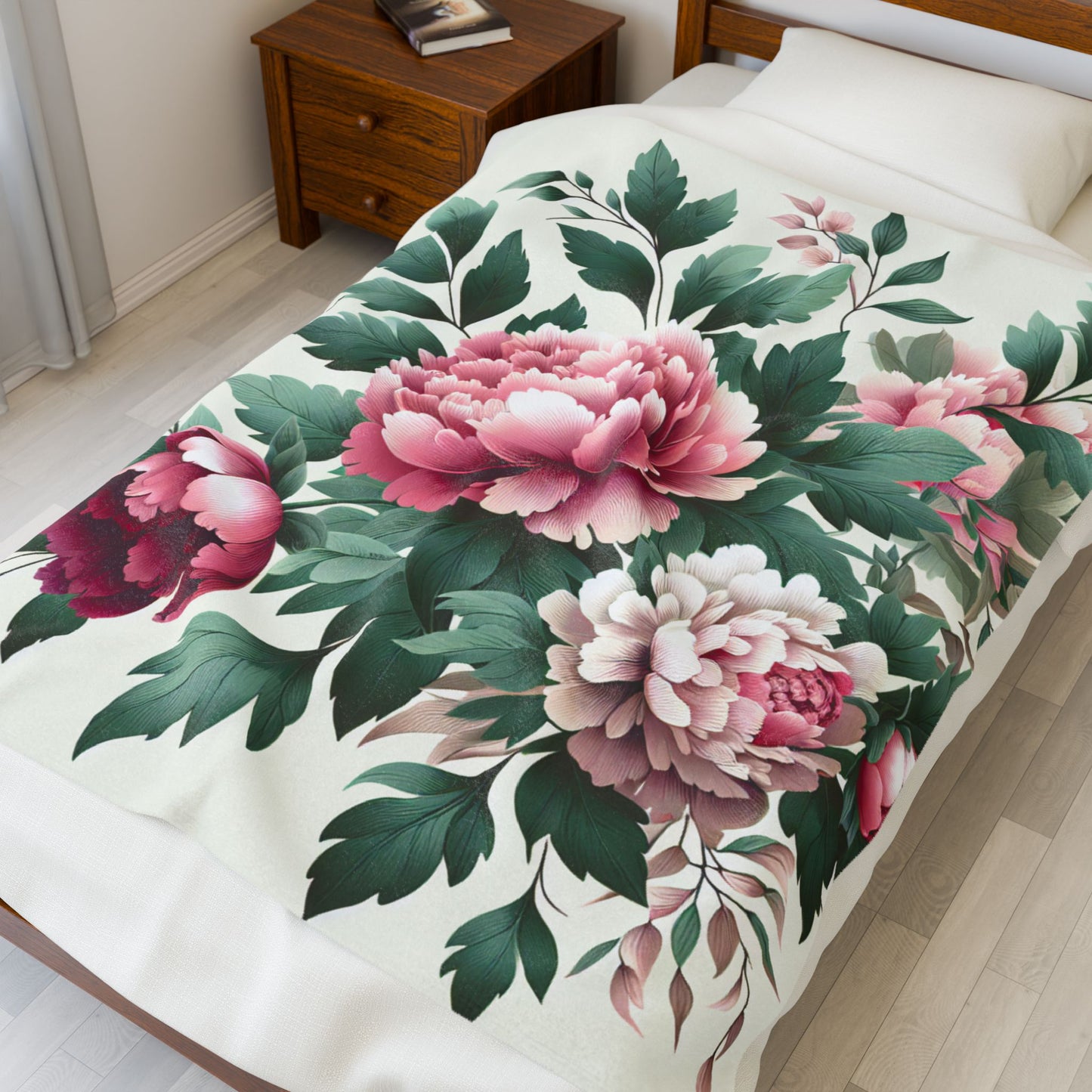Peony Reverie - Plush Blanket