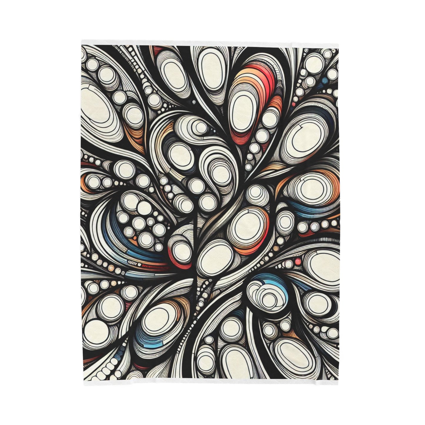 Whimsical Patterns in Motion - Plush Blanket