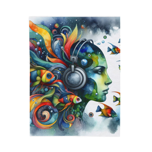 Listening to the Ocean's Symphony - Plush Blanket