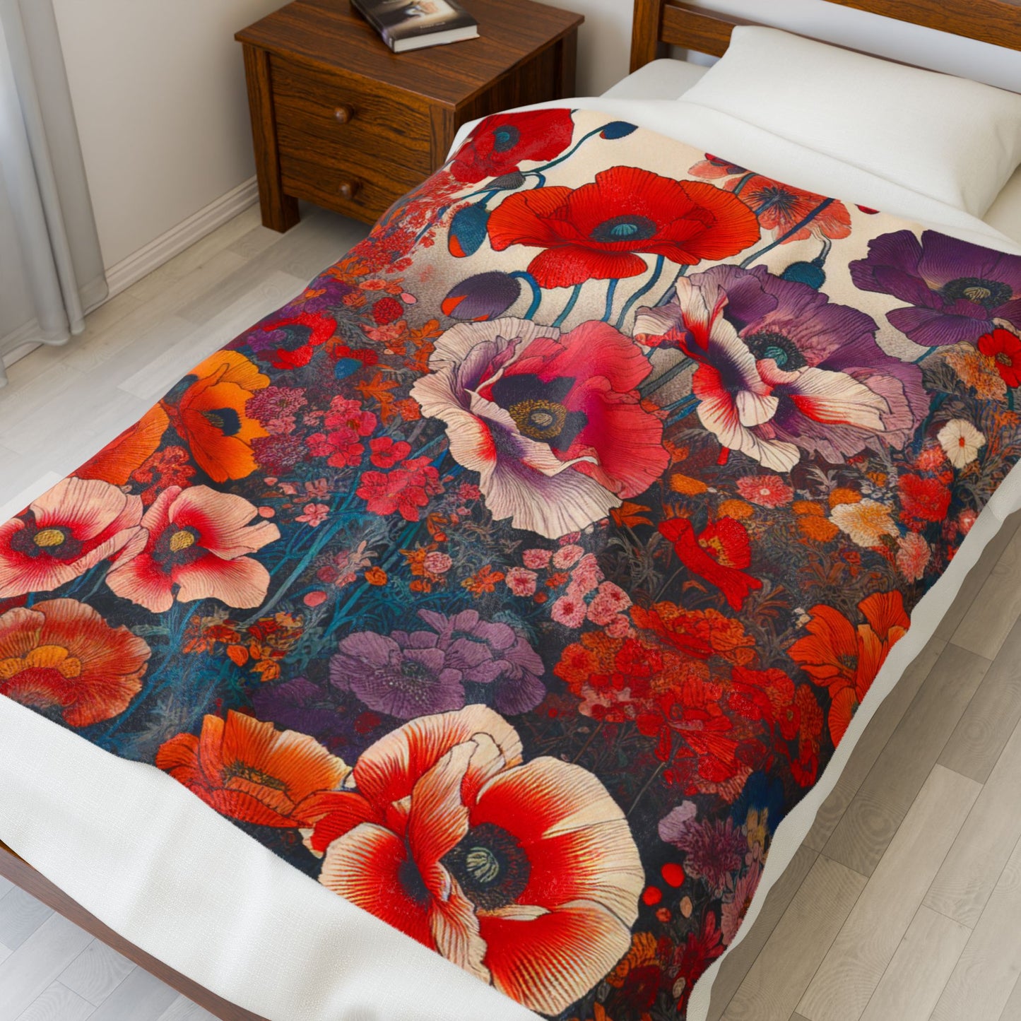Field of Vivid Petals - Plush Blanket