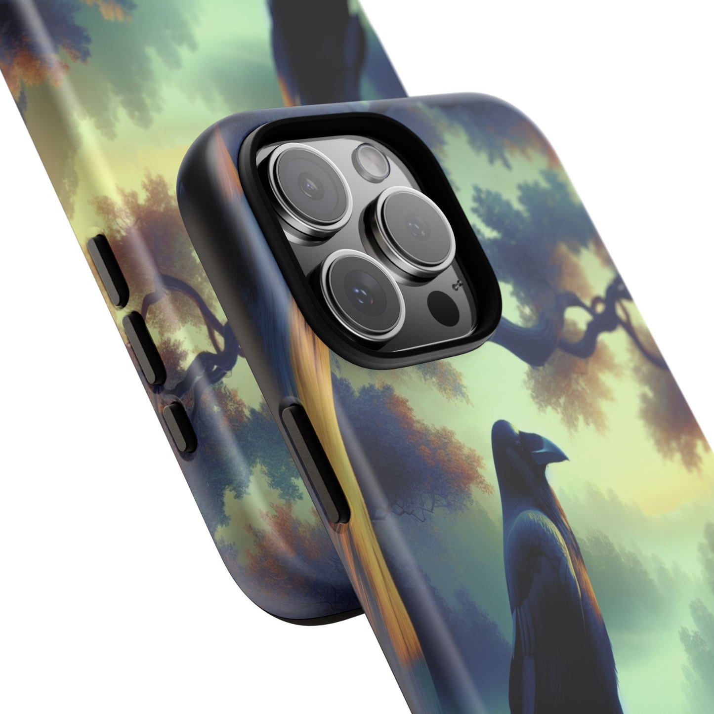 Raven in the Misty Forest - Phone Case