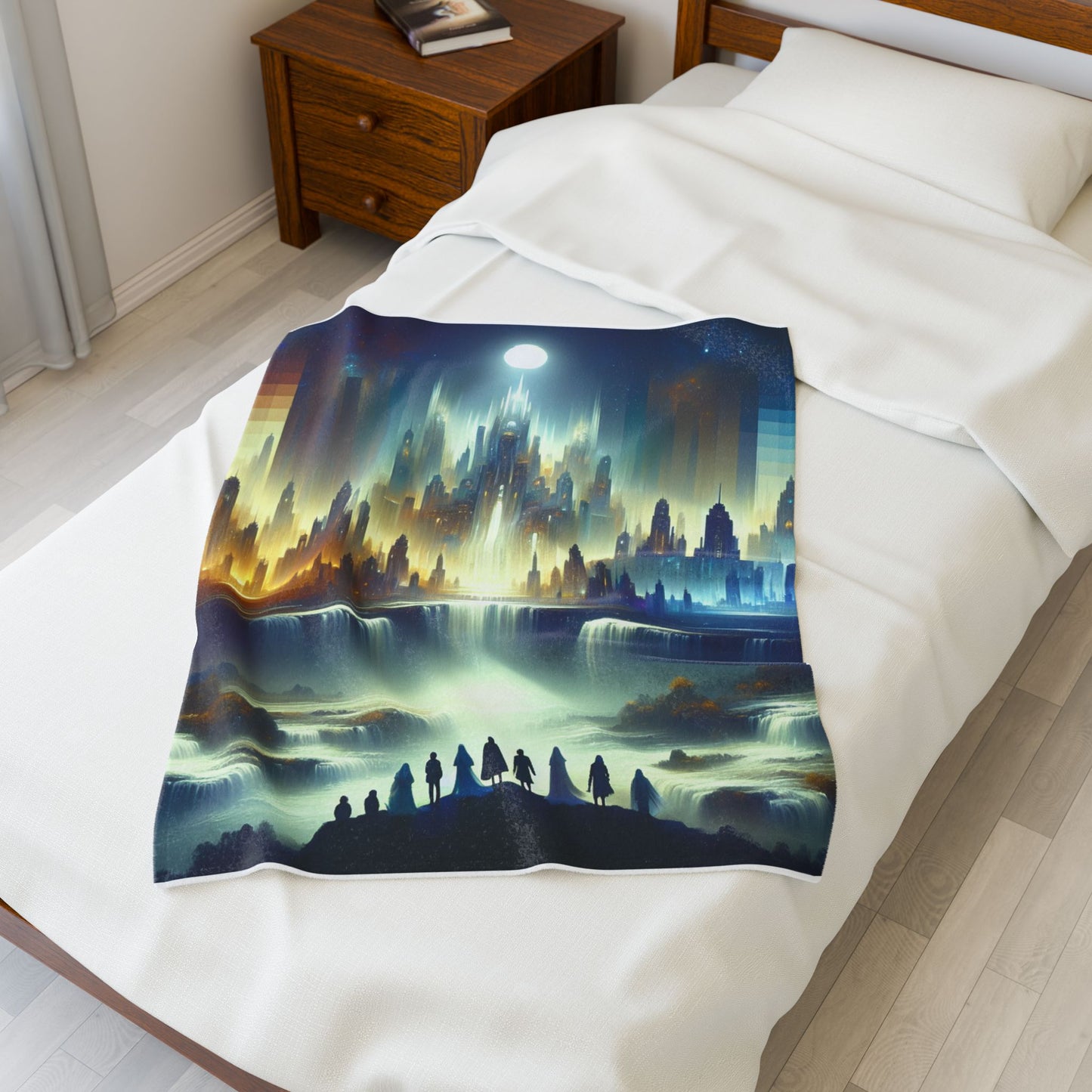 City of Starlight Cascade - Plush Blanket