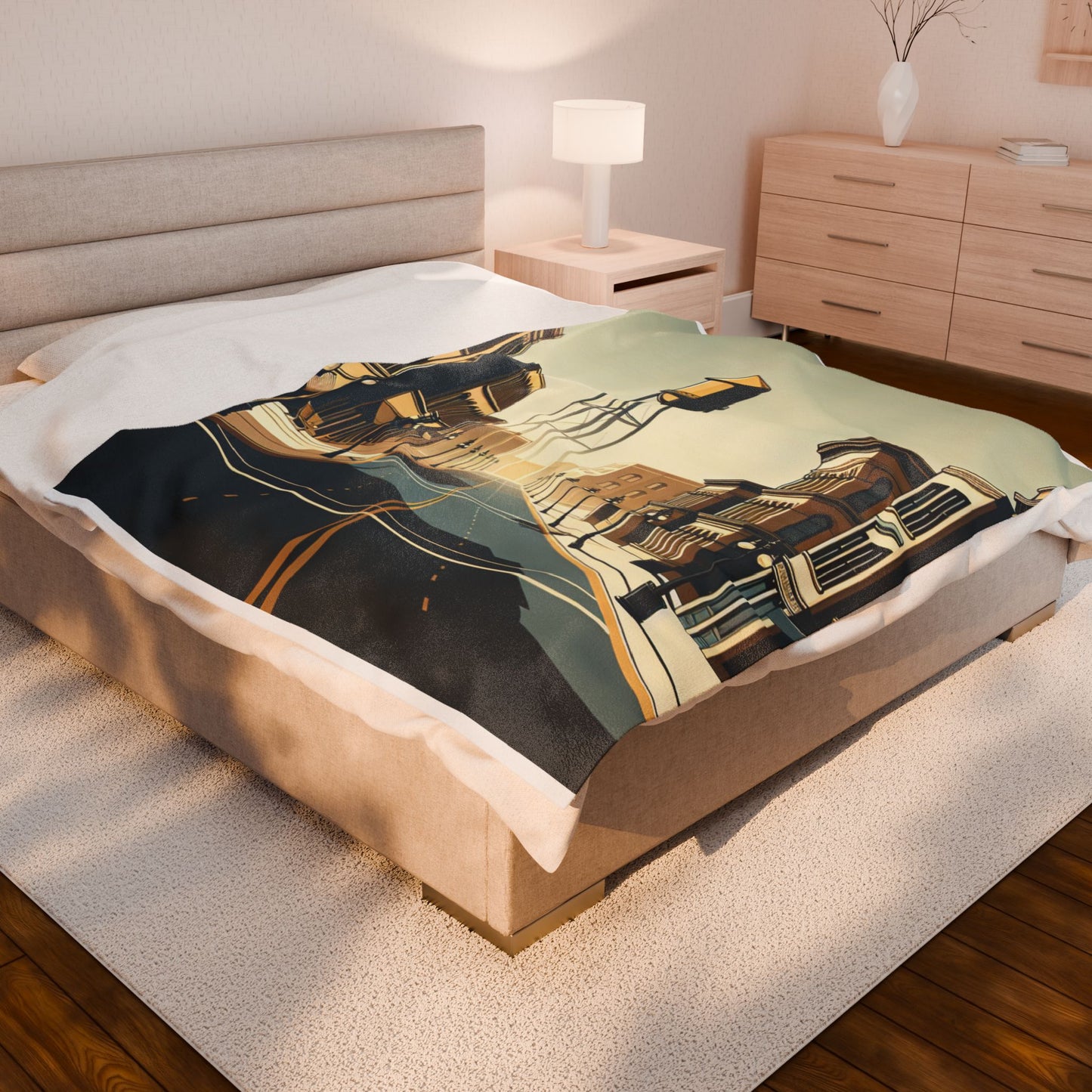 Empty Streets at Dawn - Plush Blanket