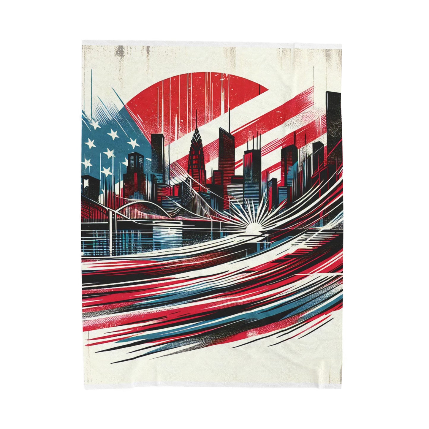 Skyline Celebration - Plush Blanket