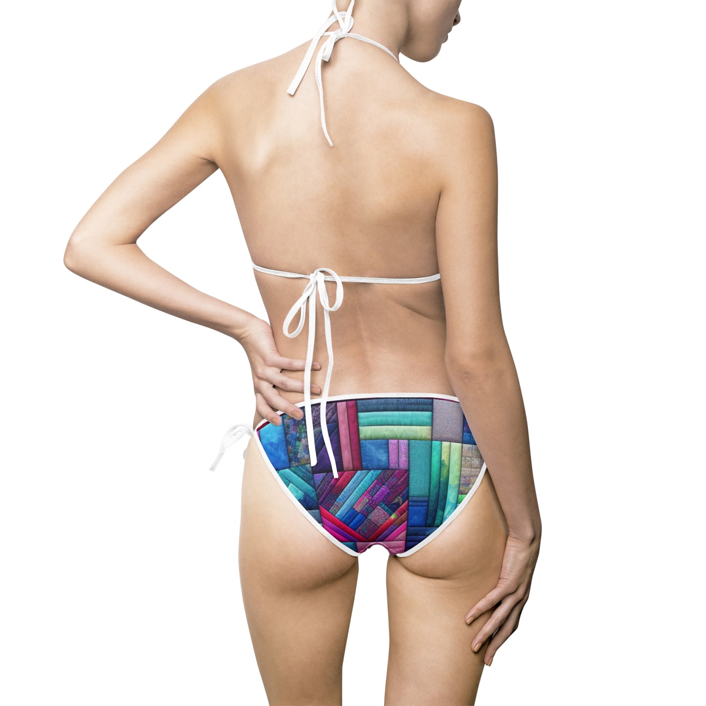 Women's Patchwork Panorama Bikini Swimsuit