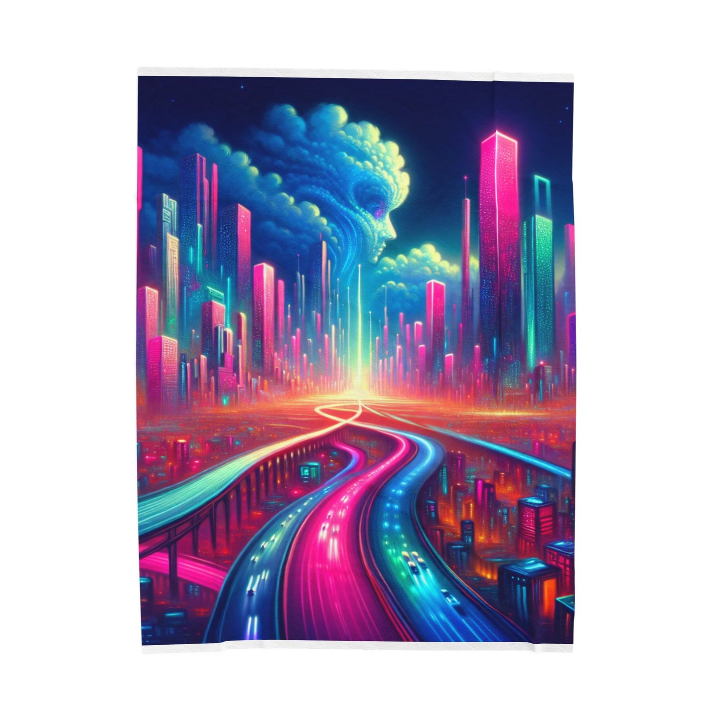 The Luminous Metropolis - Plush Blanket