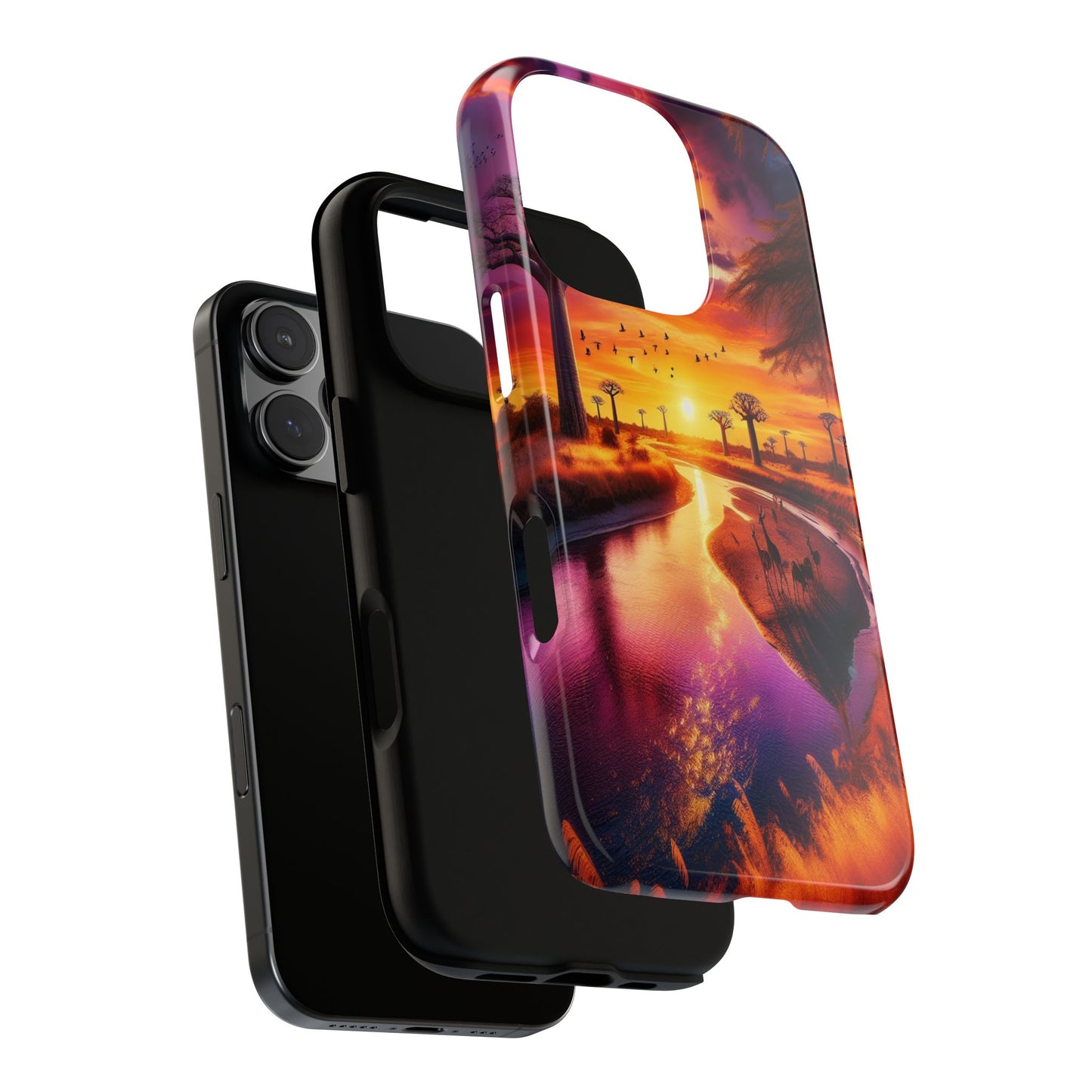 Journey Through Radiant Savannah - Phone Case